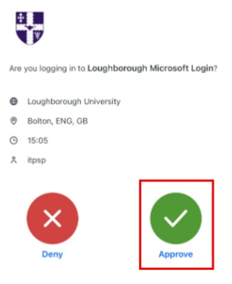Prompt screen with a red circle with and x and a green circle with a green tick